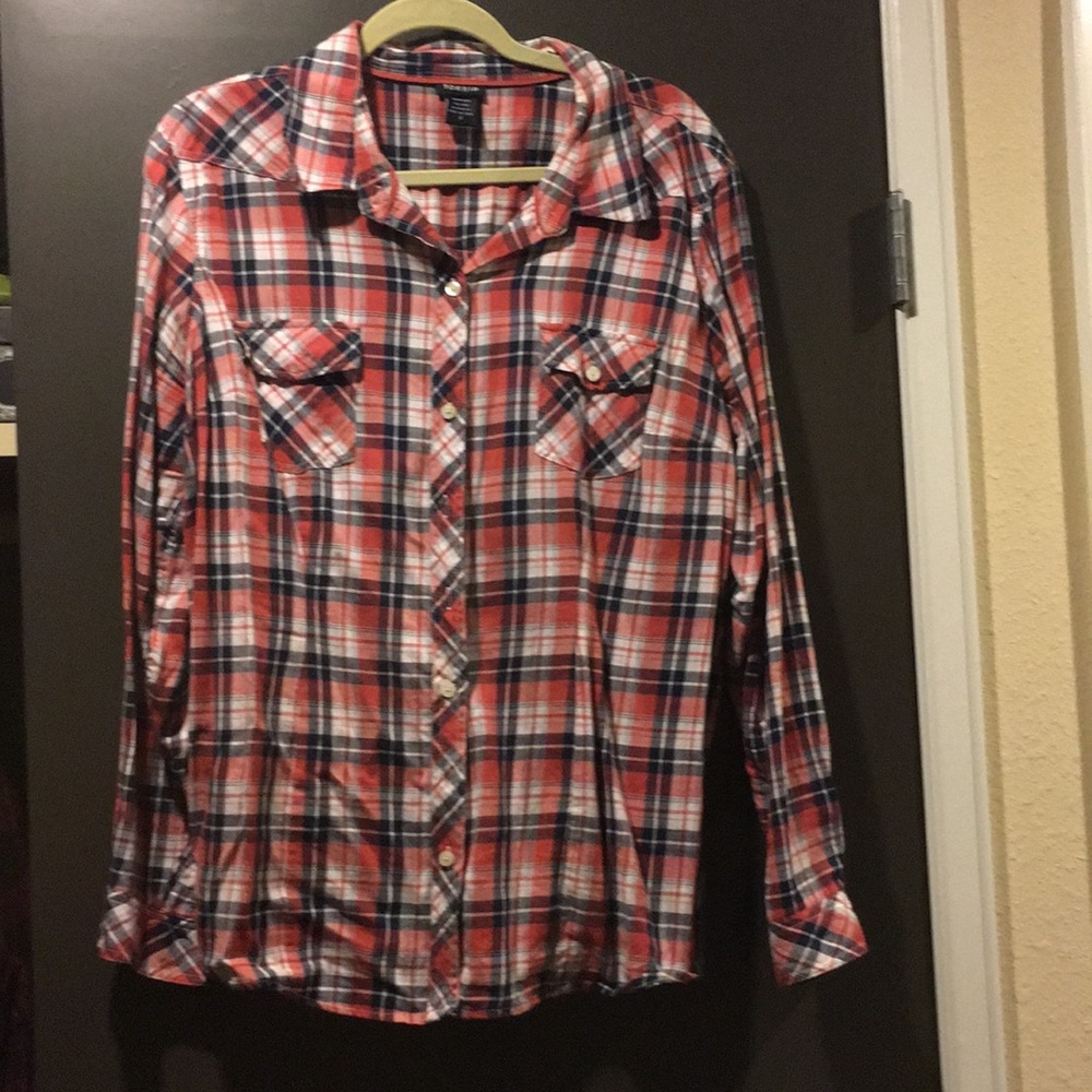 DONATED Plaid Button Down - Picture 2 of 4